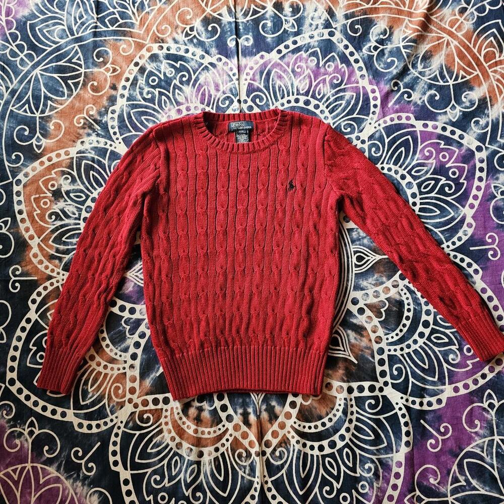 Polo Ralph Lauren Kid's Red Sweater Size 8